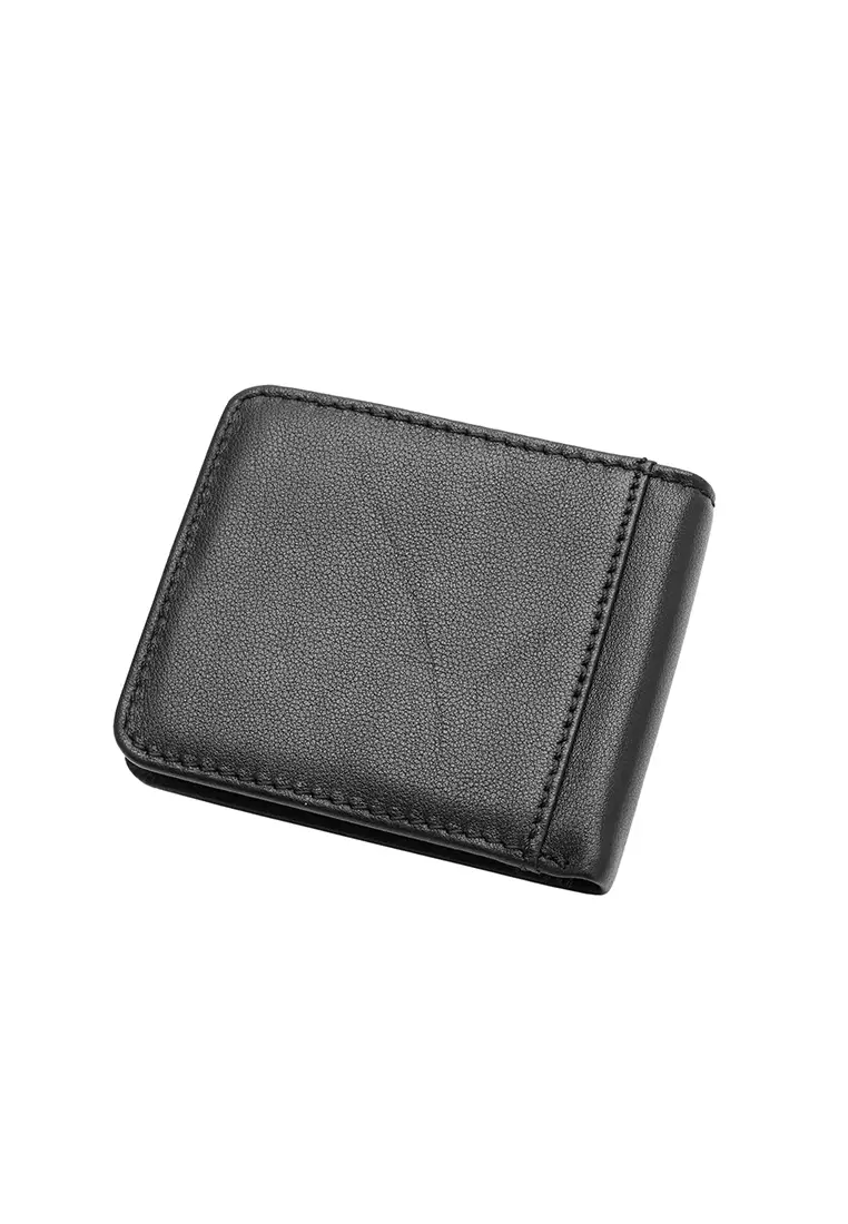 Gift Set - Leather RFID Wallet + 35mm Automatic Buckle Belt - Black