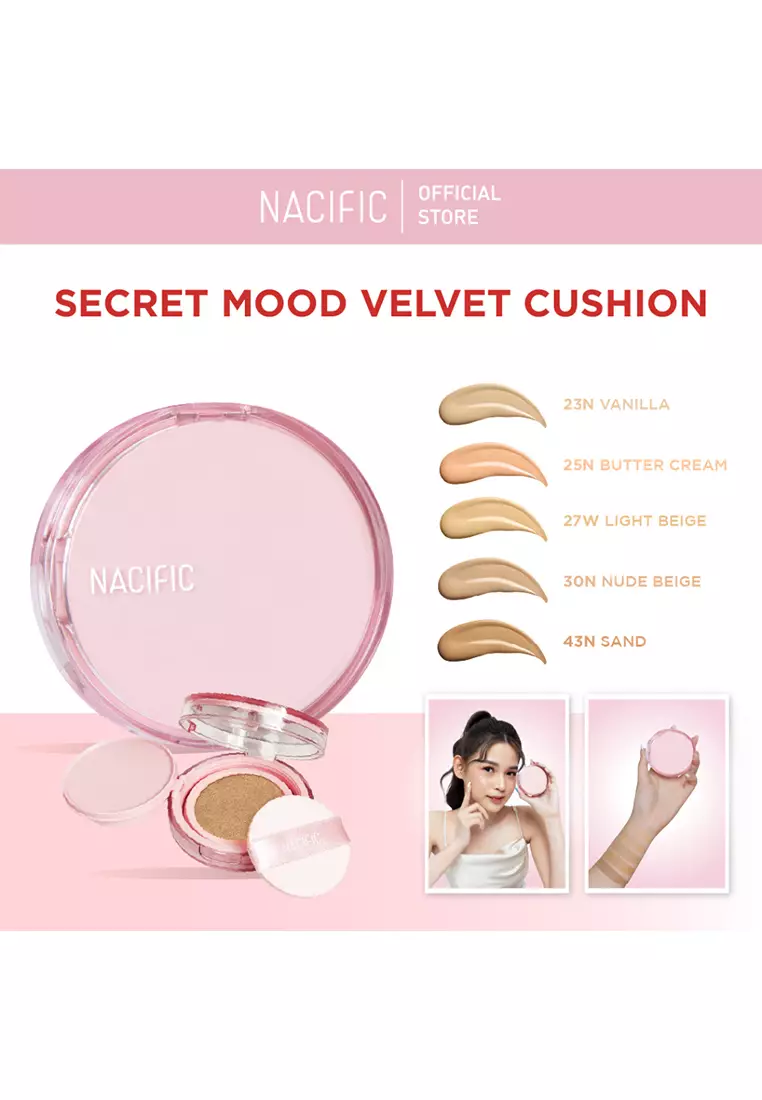 Nacific Secret Mood Velvet Cushion - 43N Sand