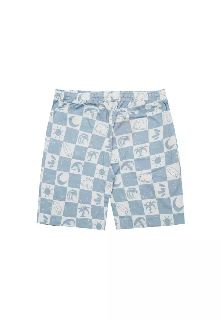 3Second Kids Boy's Short Pants Regular Fit Cotton Full Print Pion C011224