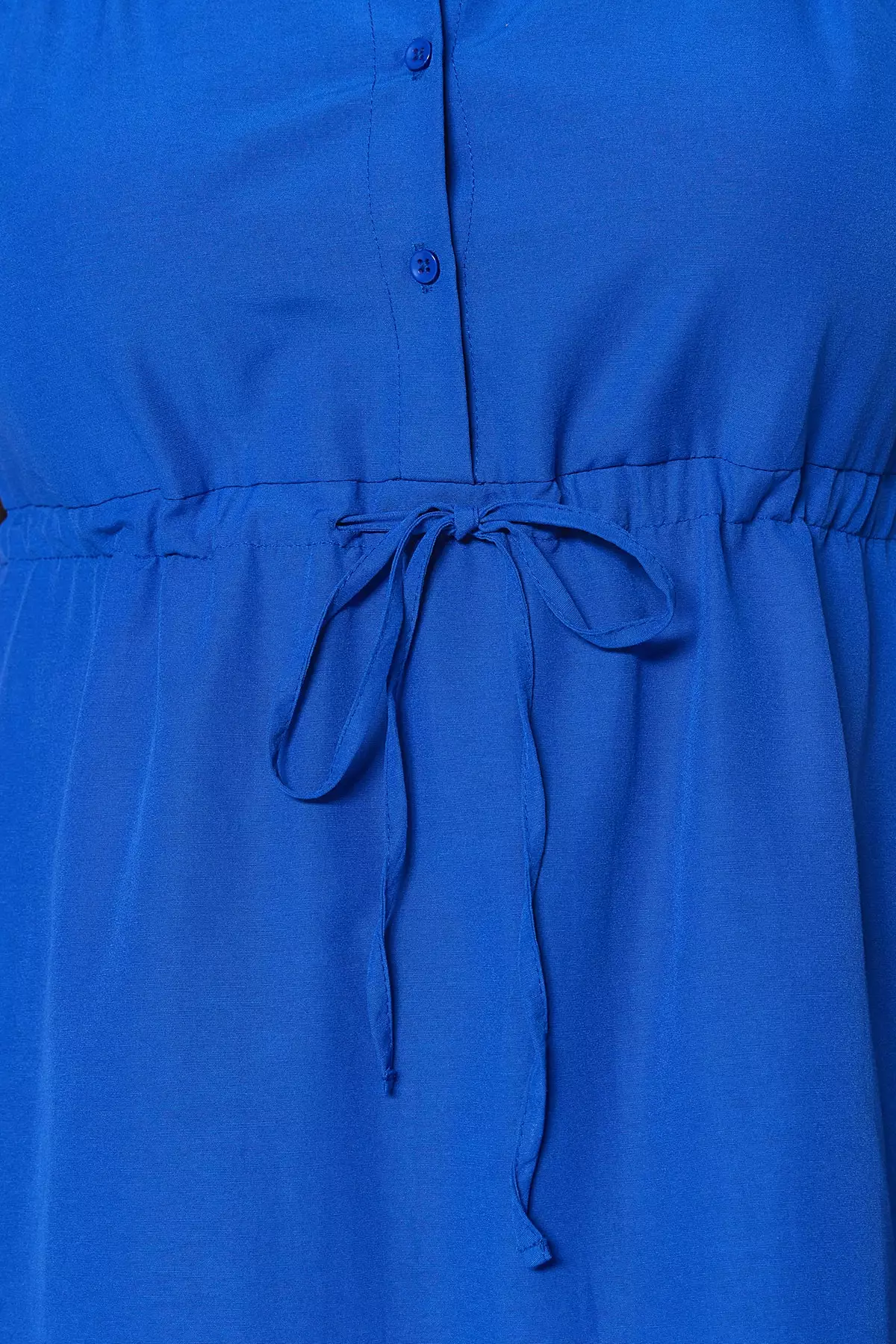 Plus Size Puff Sleeves Shirt Dress