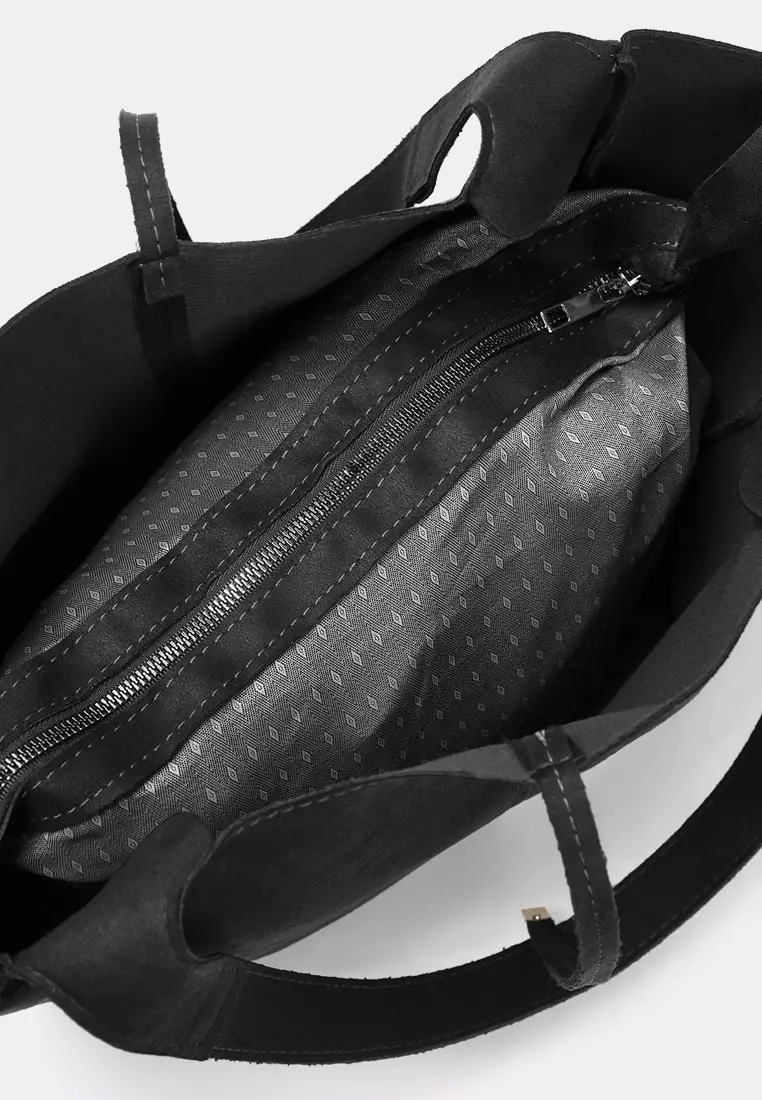 Faux Suede Shoulder Bag