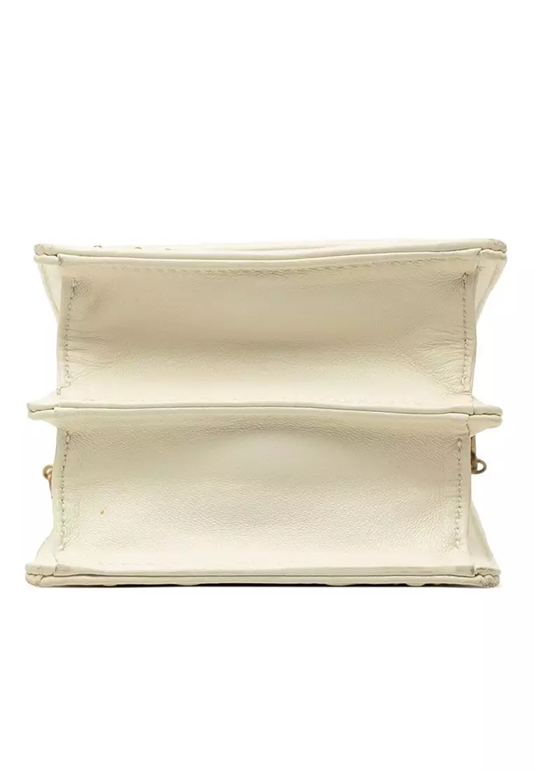 Pre-Loved Dior Studded Lambskin Vertical Diorama Crossbody