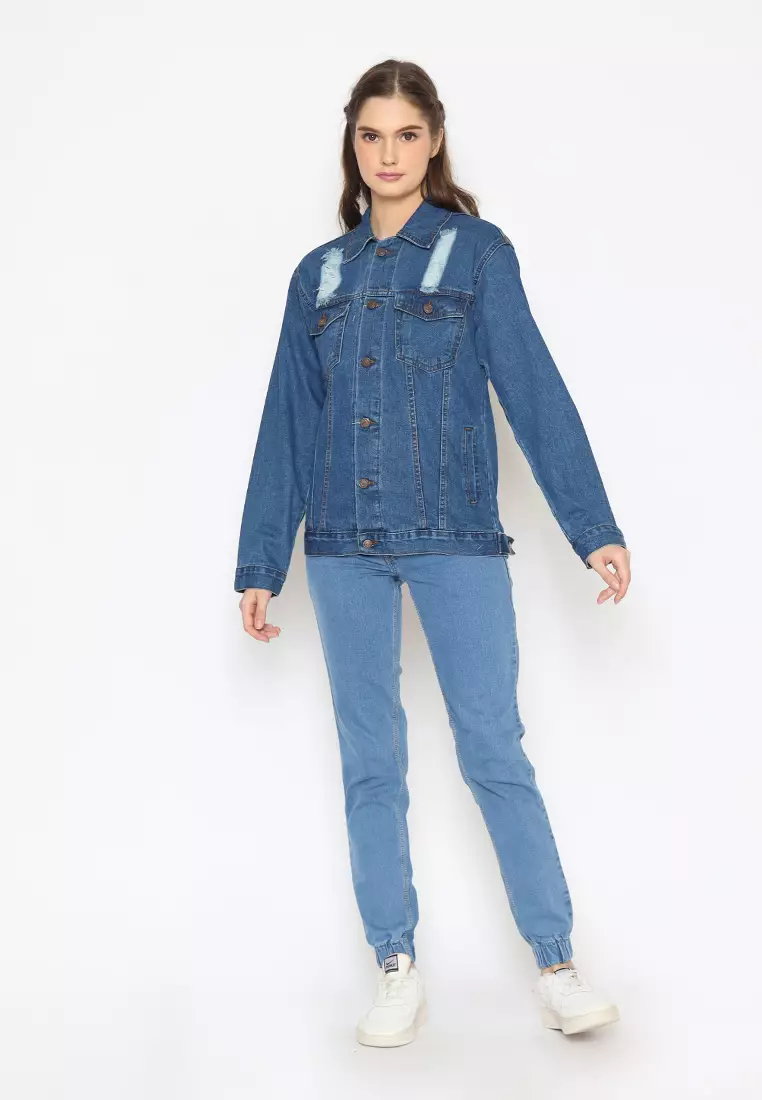 Jaket Denim Wanita Topaz Blue 292103N