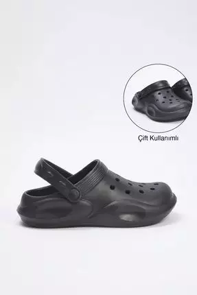 Black Light Sole Eva Women's Flat Closed Front Sandals Slippers Takss25Sd00031