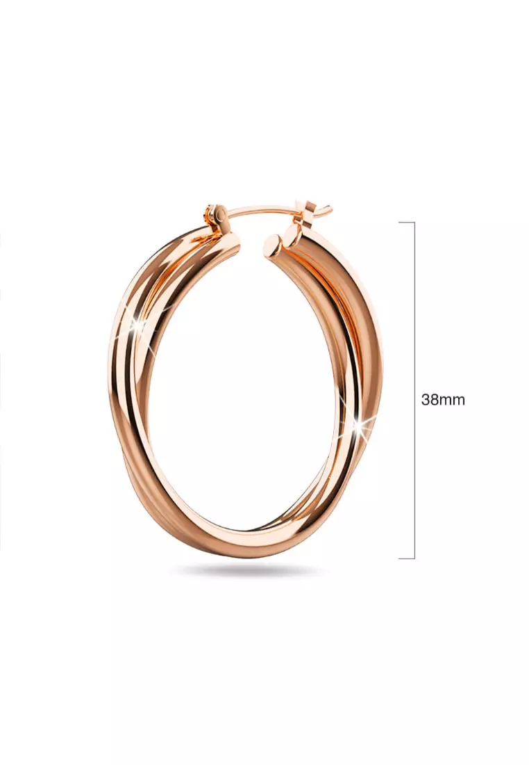 Subtle Hoop Rose Gold Layered Earrings