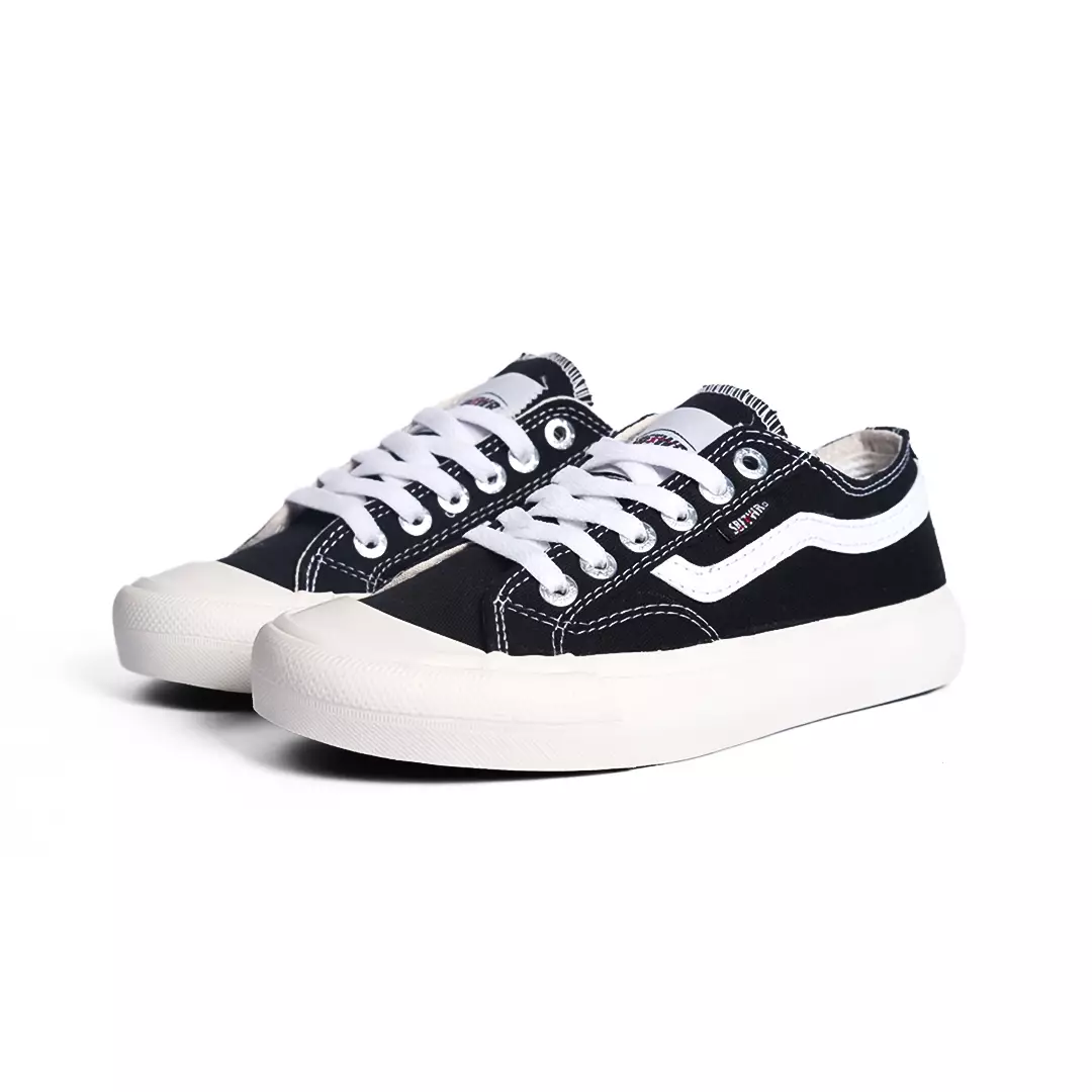 SABA Veloz Low Black White - Sepatu Sneakers Casual Pria Wanita