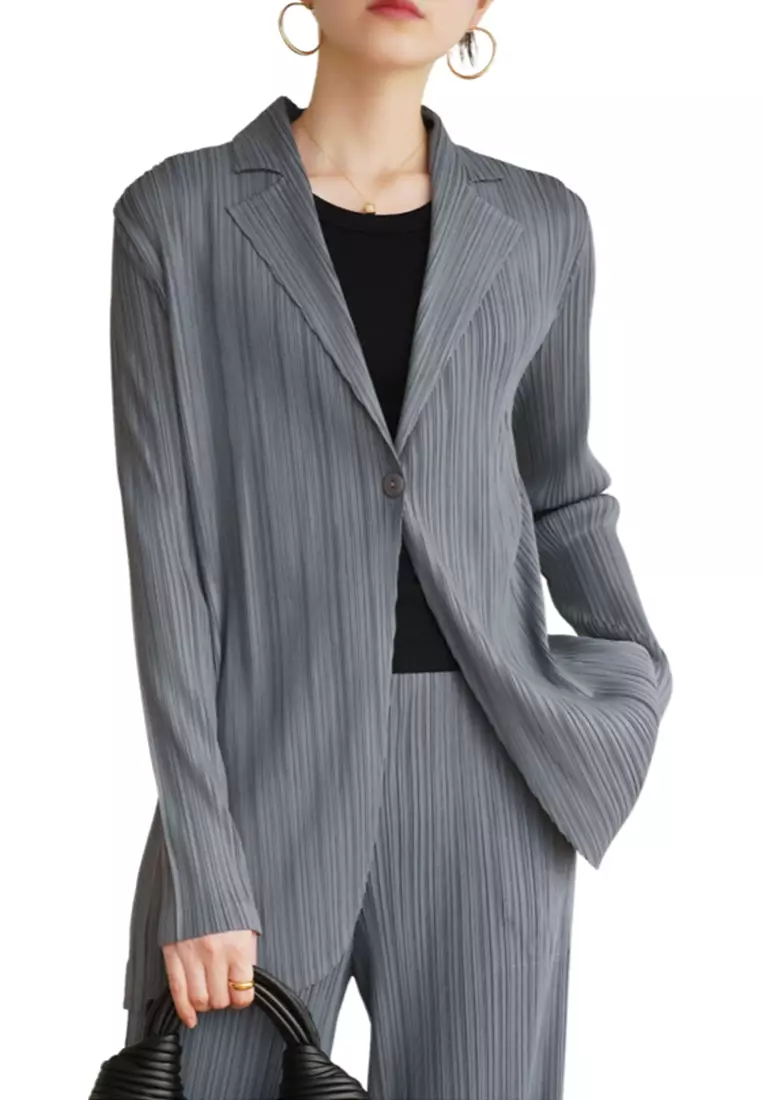 Twenty Eight Shoes Casual Style Long-Sleeve Pleated Suit Jacket CZJ8312