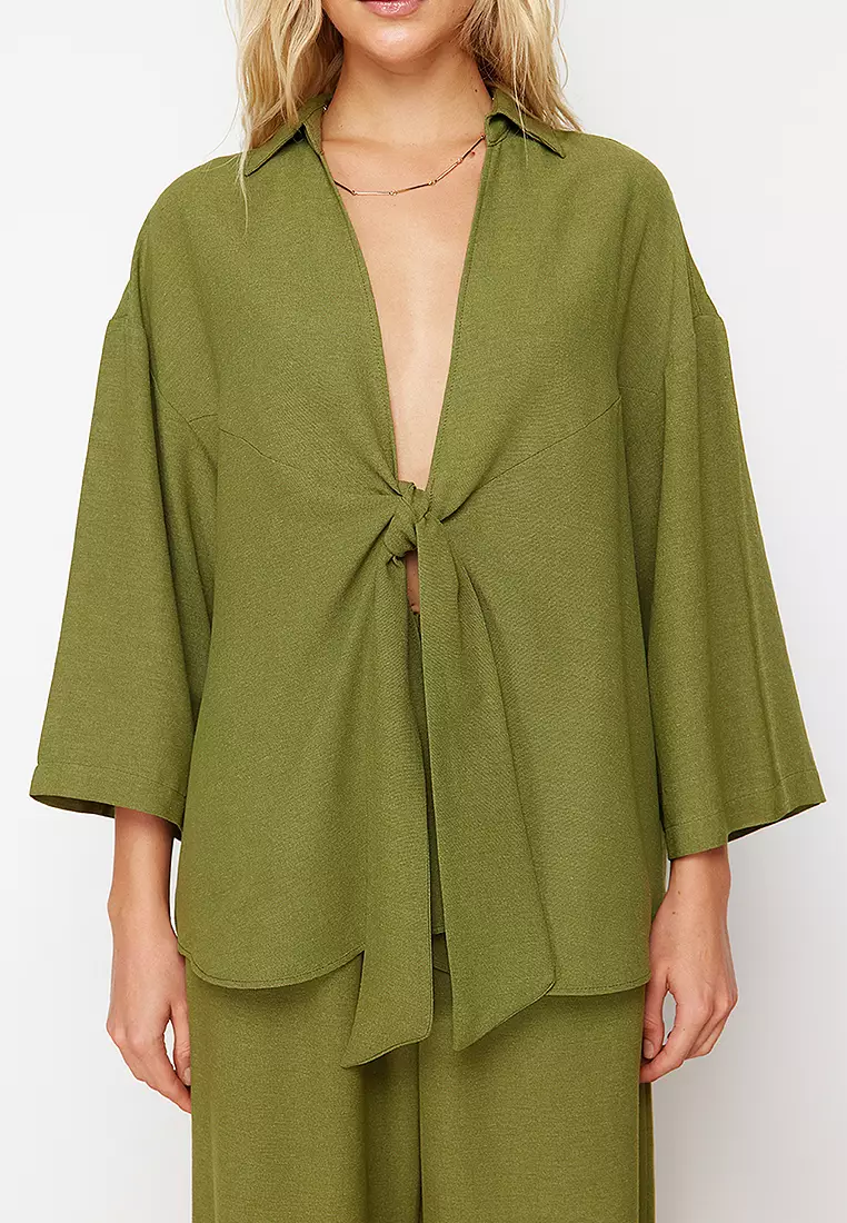 3/4 Sleeves Top & Pants Beach Set