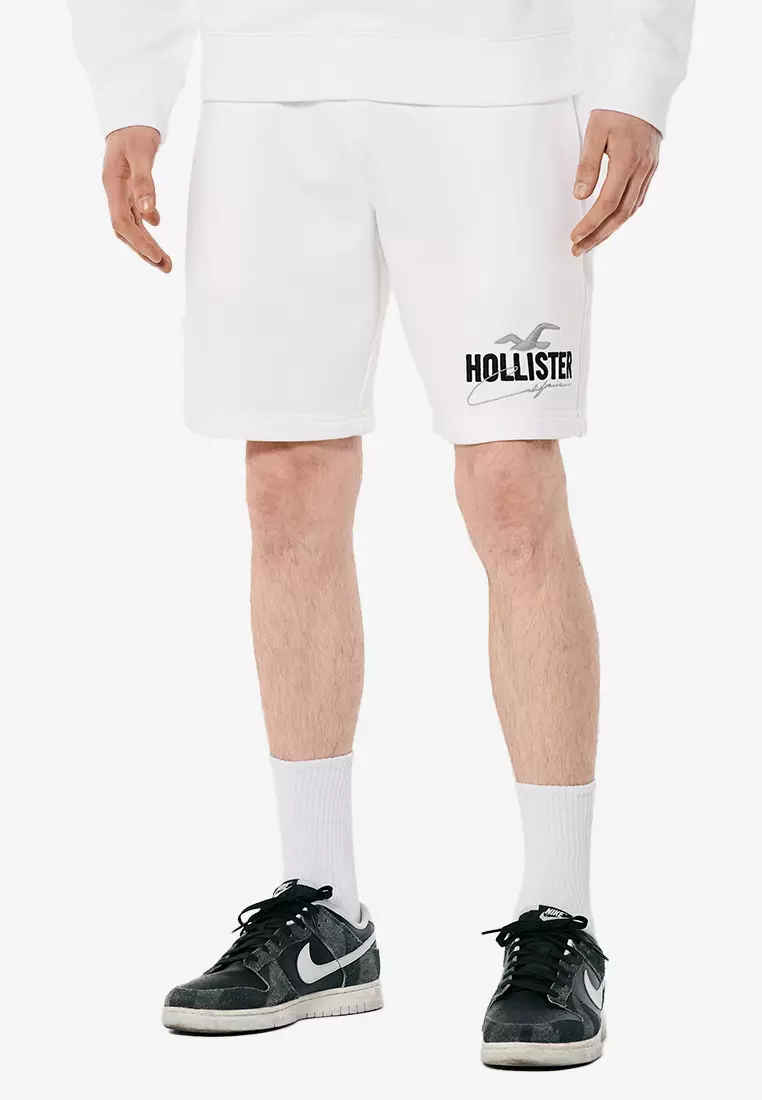 Hollister 9 Inch Embroidered Logo Shorts 2024 ZALORA