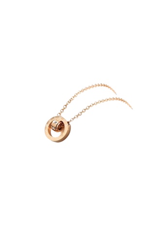 S&J Co. Hannah Creation Necklace Pendant Rose Gold Plated (18K) Gift For Her - Roman Numerals 1 8B847ACC554CCFGS_1
