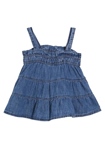 GAP blue Tiered Denim Top 7CAF5KAC02FC84GS_1