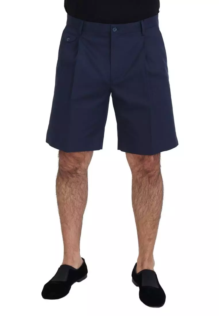 Mens blue top chino shorts