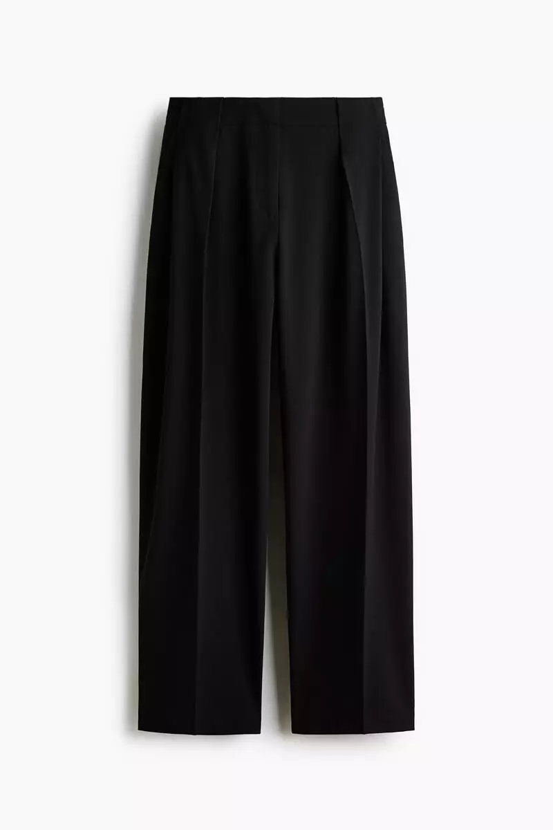 Pleated barrel trousers