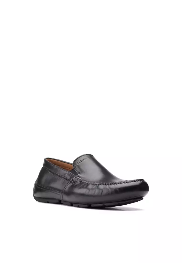 Markman Plain Black Leather Mens Dress Shoes