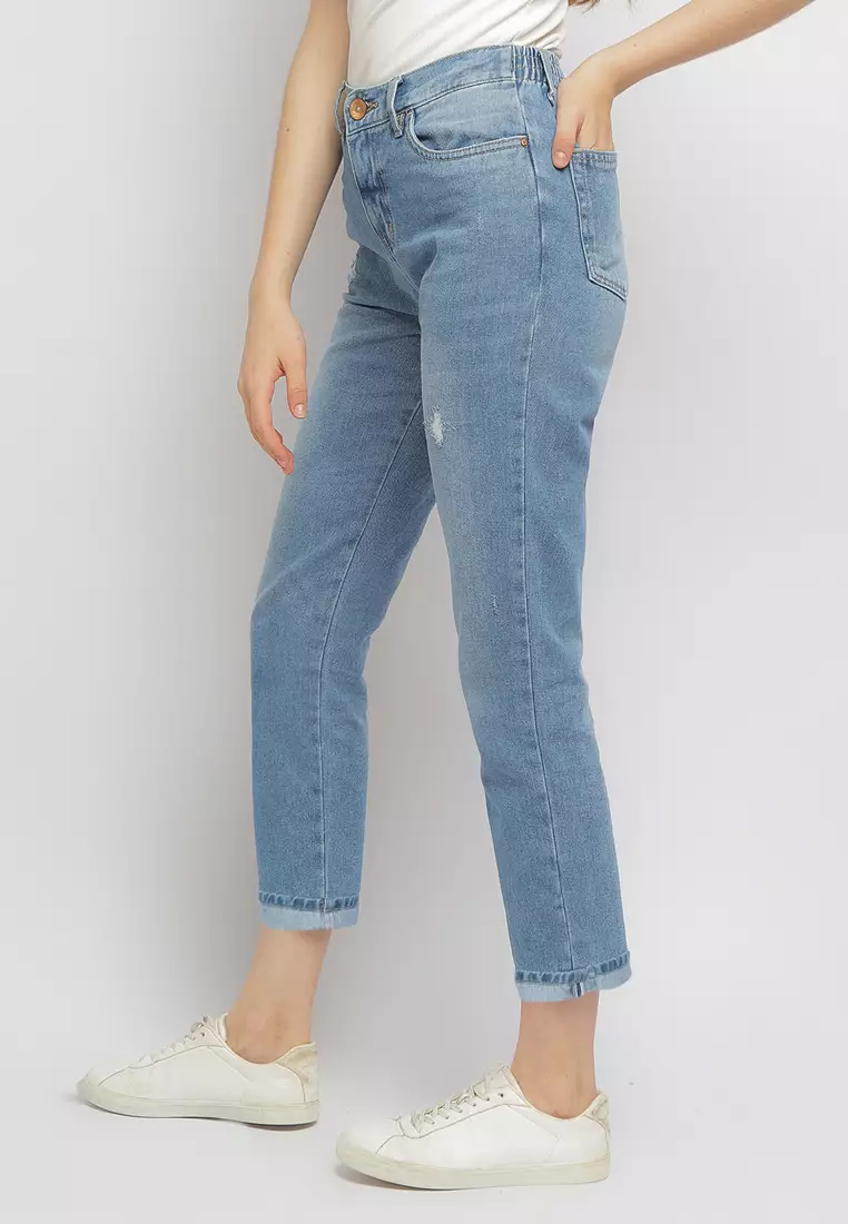 C2 Zilane Light Blue Boyfriend Jeans