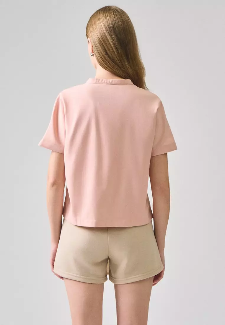 Y-Placket Button Down Shirt
