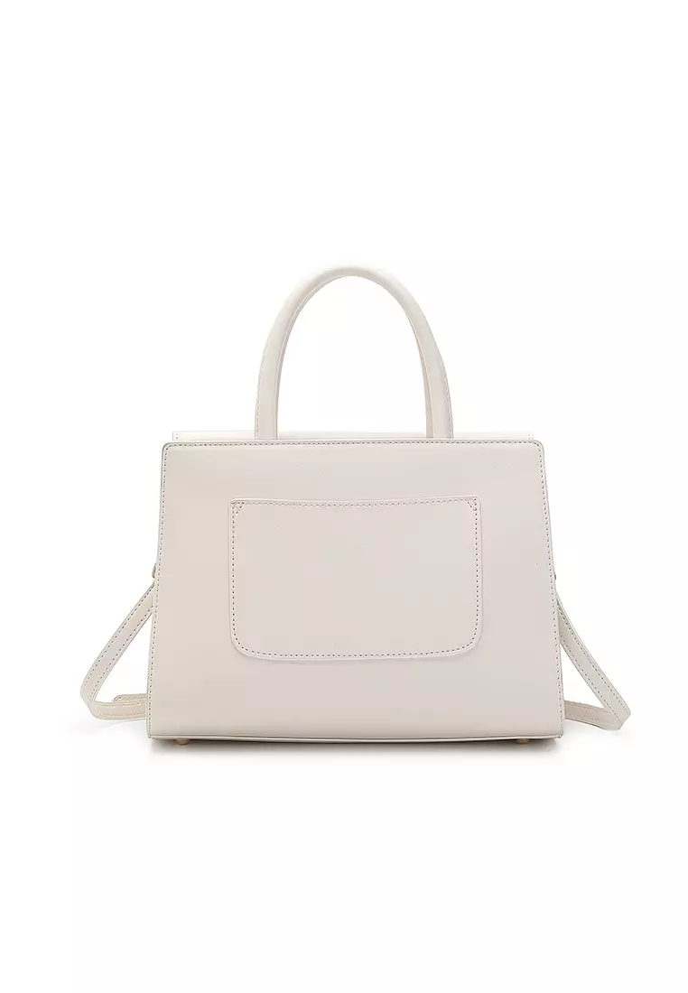 Women's Top Handle Bag / Sling Bag / Crossbody Bag / Shoulder Bag (Tas Tangan / Tas Selempang / Tas Bahu) - Krem