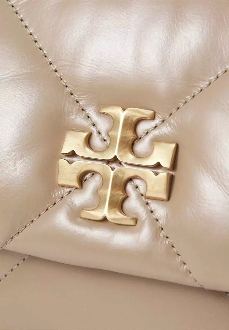 Small Kira Diamond Quilt Convertible Shoulder Bag Taupe Oak 154706