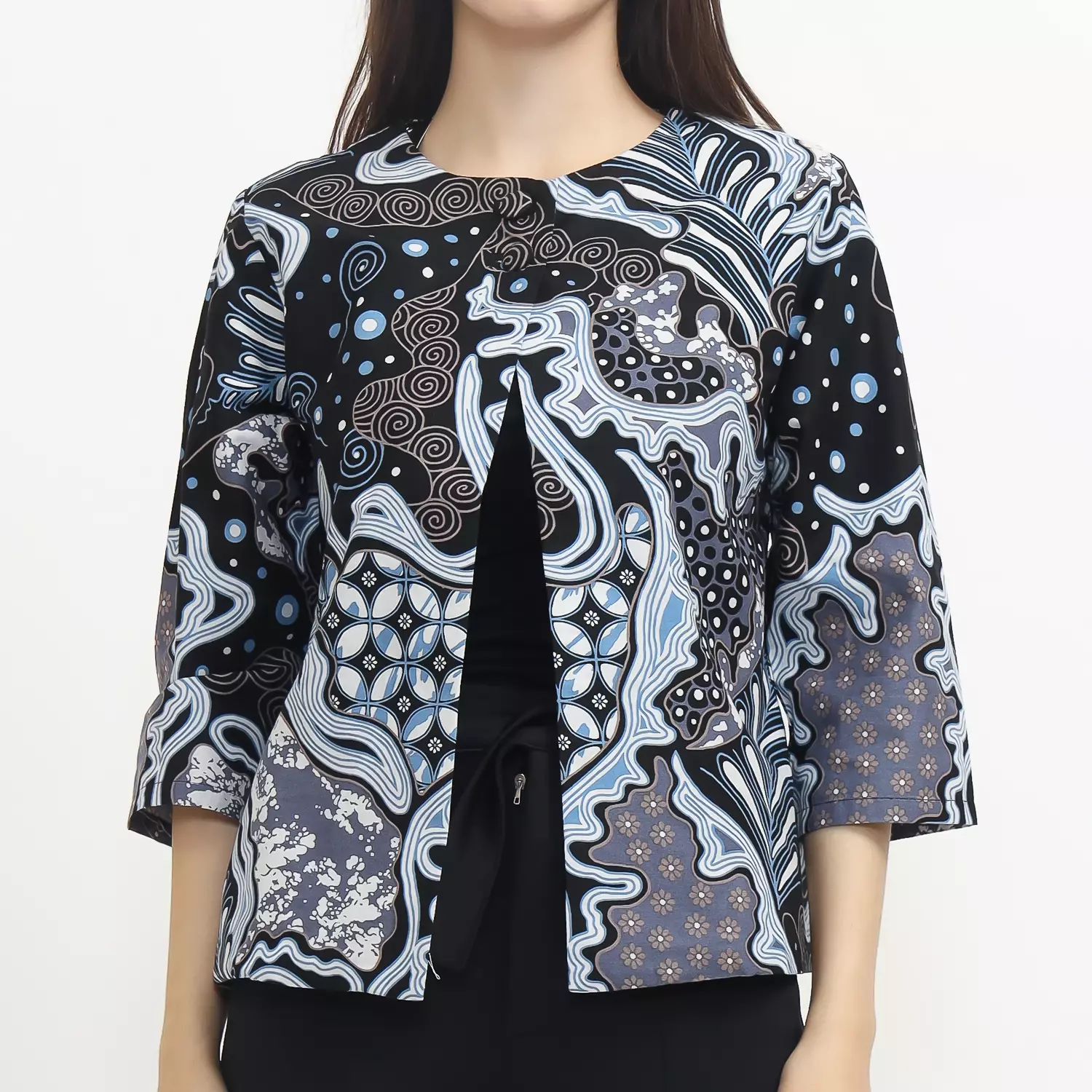 Blazer Batik Wanita - Bhatara Batik Tasya - Atasan Batik Modern Lengan Panjang