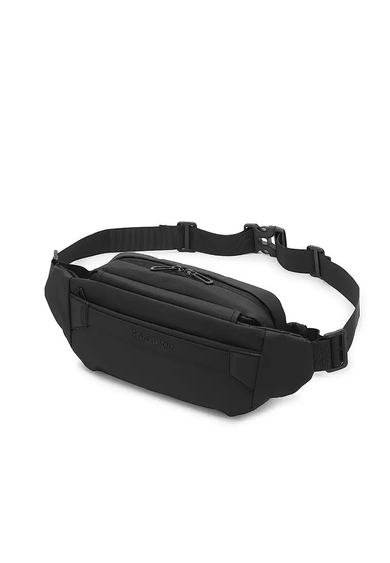 Men's Waist Bag / Belt Bag / Chest Bag - Black