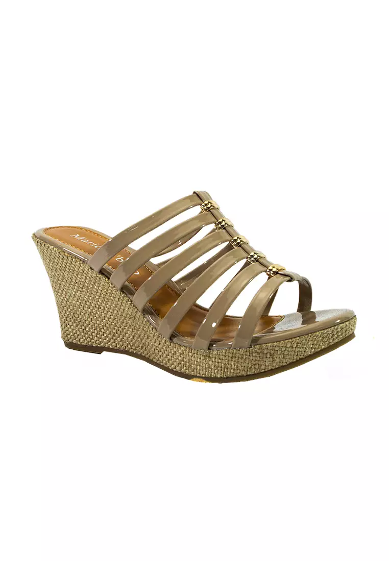 Women's Wedge Sandals LX 27890 Taupe C61