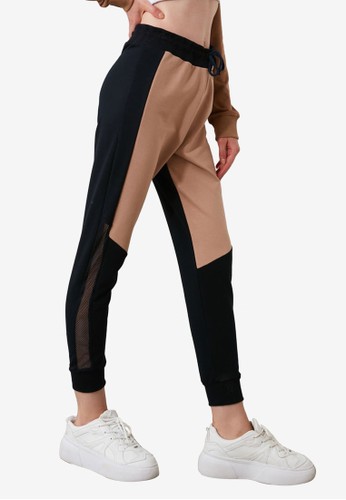 Jual Trendyol Navy Colorblock Joggers Original Zalora Indonesia