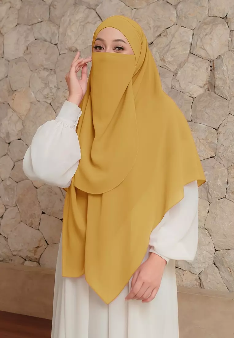 KHIBAN KHAIRA MAGNET PLUS NIQAB - LIGHT MUSTARD