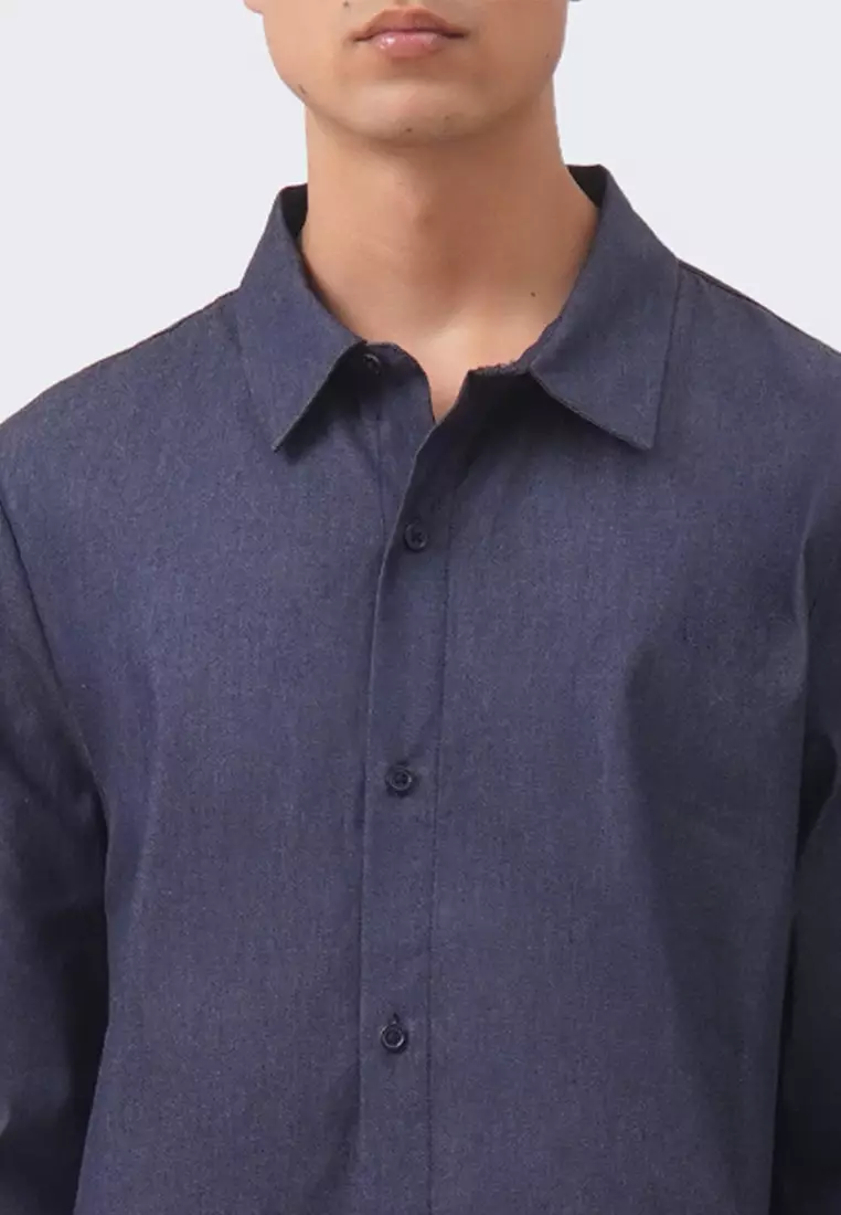 Men's Chambray Long Sleeve Shirt - The Denim Standard