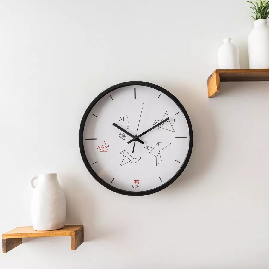 Jual UCHII UCHII Origami Silent Move Wall Clock Jam Dinding Minimalis