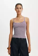 Brianna Stripe Grey/Marle Plum Pulse/Multi