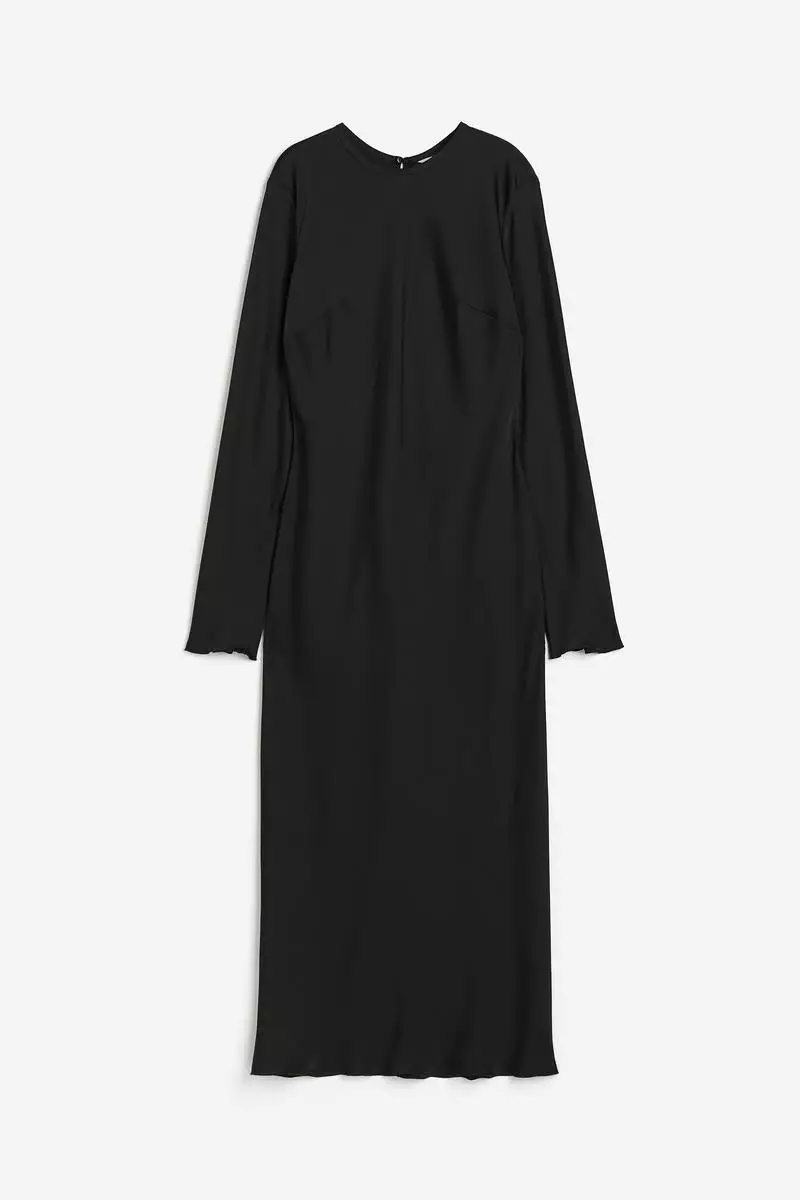Long-sleeved midi dress
