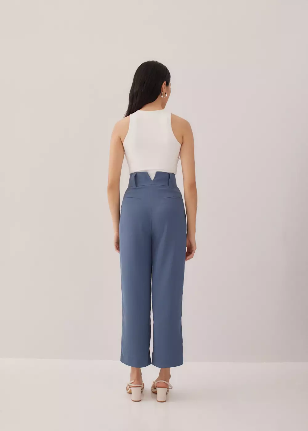 Celana Wanita - Morie Petite High Waist Straight Leg Pants