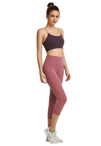 B-Code pink ZWG1103b-Lady Quick Drying Running Fitness Yoga Leggings-Pink 22555AA2802806GS_1