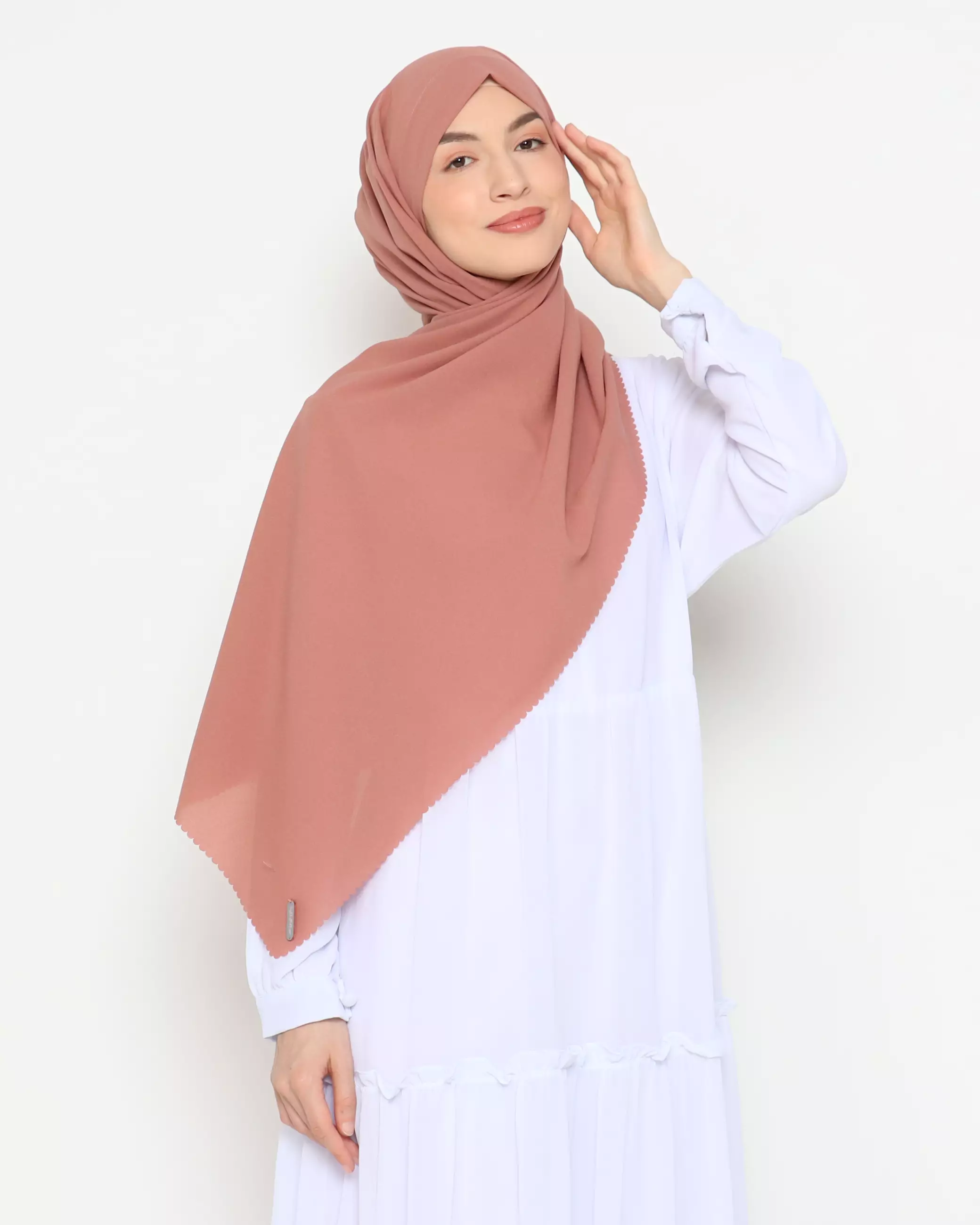 Pasmina Instan Laser Cut Caramel