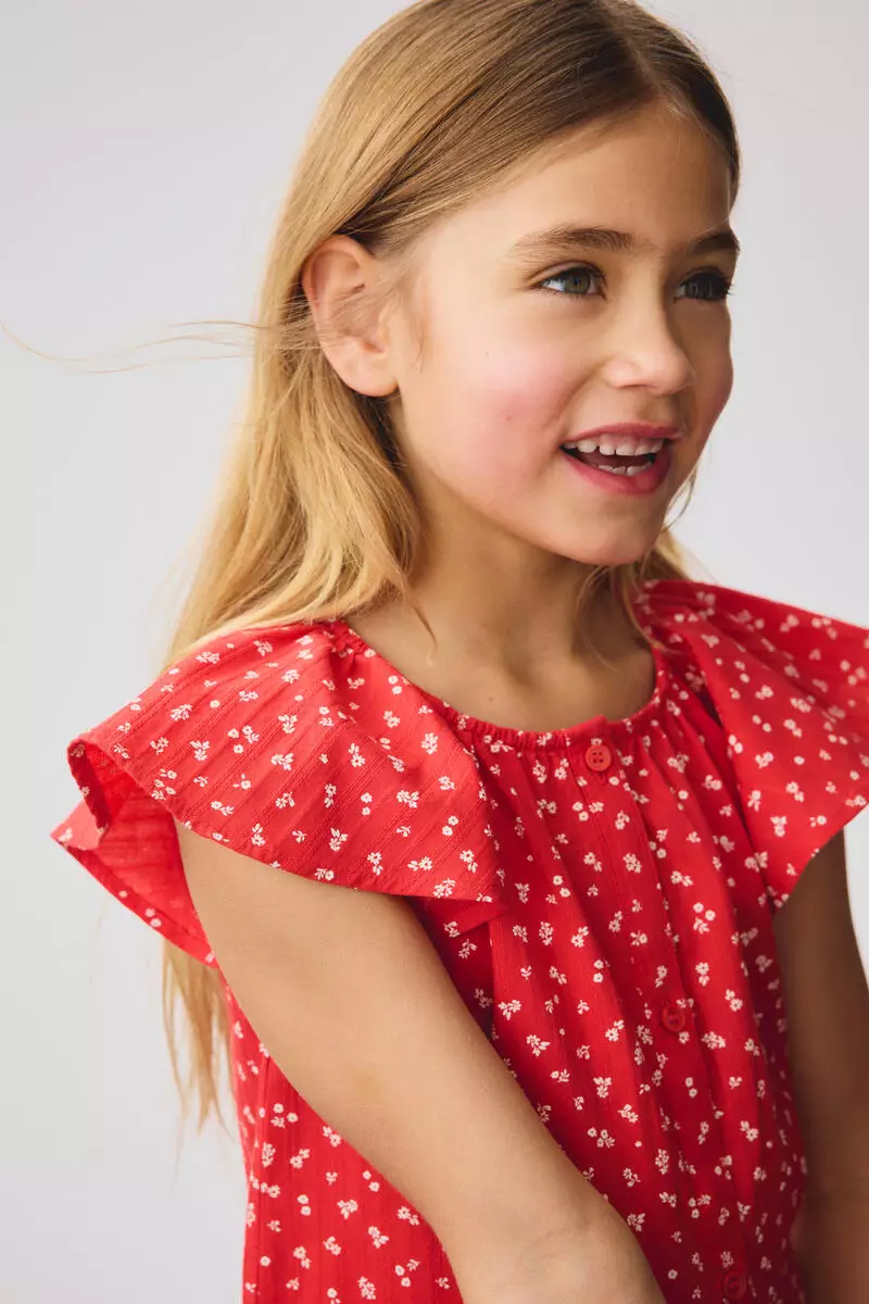 Tiered seersucker dress