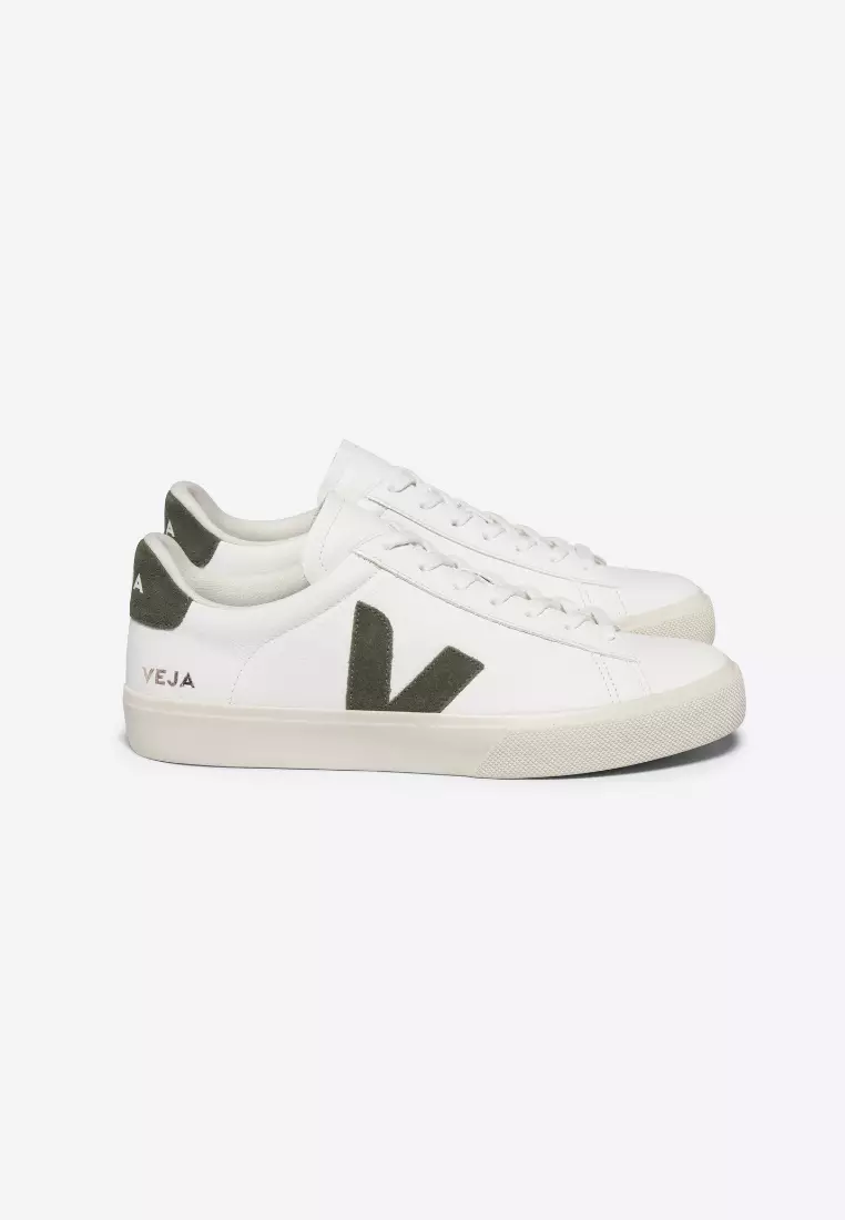 Discount on Veja  shoes - SKU: Campo Chromefree Leather White Kaki Sneakers
