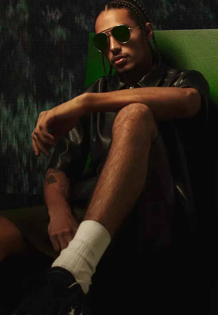 Free Fall Sunglasses - Brushed Gold/Green Polarized