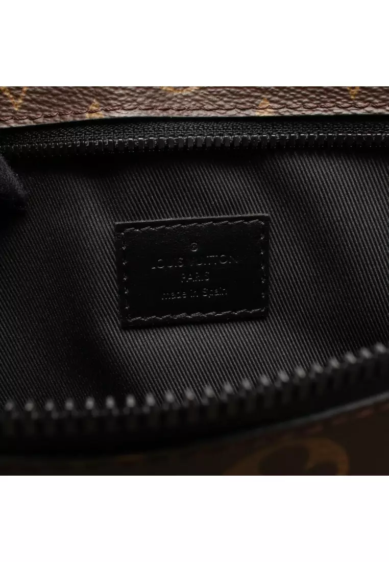 Pre-Loved Louis Vuitton Weekend Tote PM monogram macassar 2WAY Handbag tote bag PVC leather Brown black