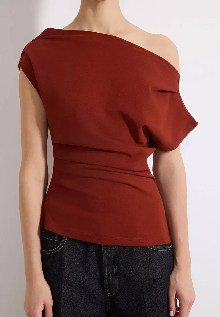 Asymmetric Collar Blouse