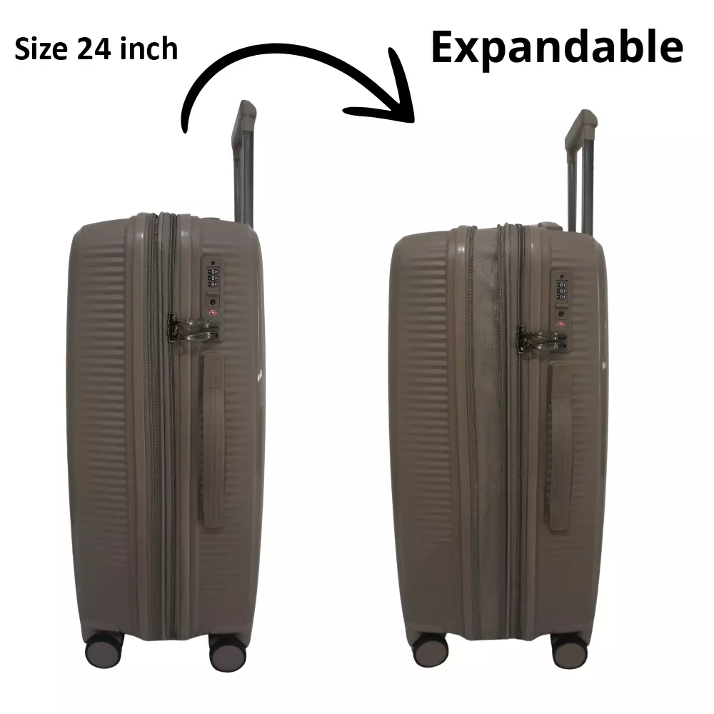 Navy Club Nacio Koper Hardcase - Fiber PP 4 Roda Putar TSA Lock - Size 20/24 Inch