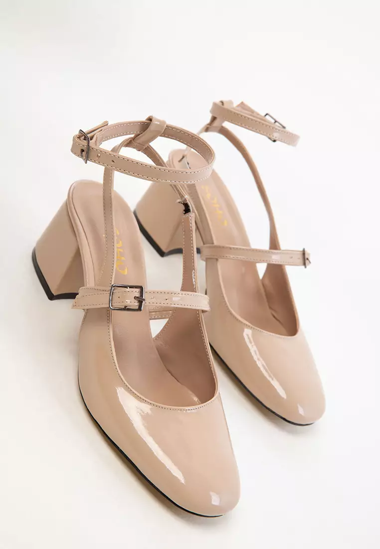 Patent Leather Classic Heeled Shoes