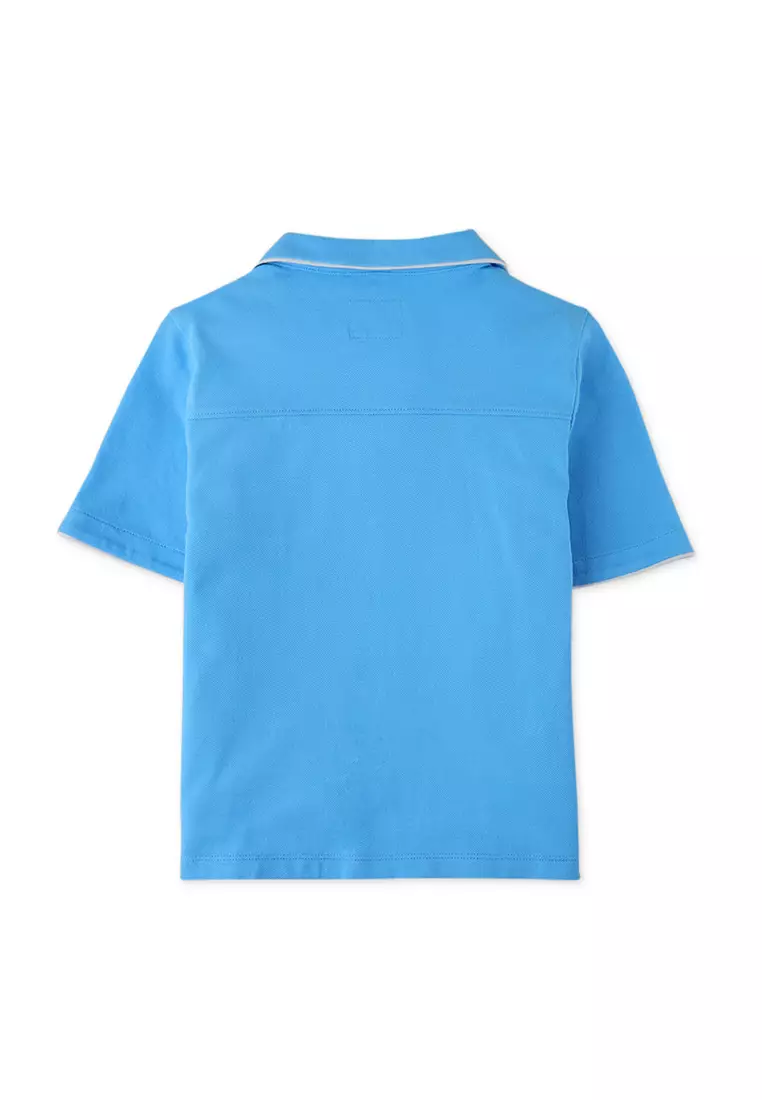 Boys Contrast Piping Polo Shirt