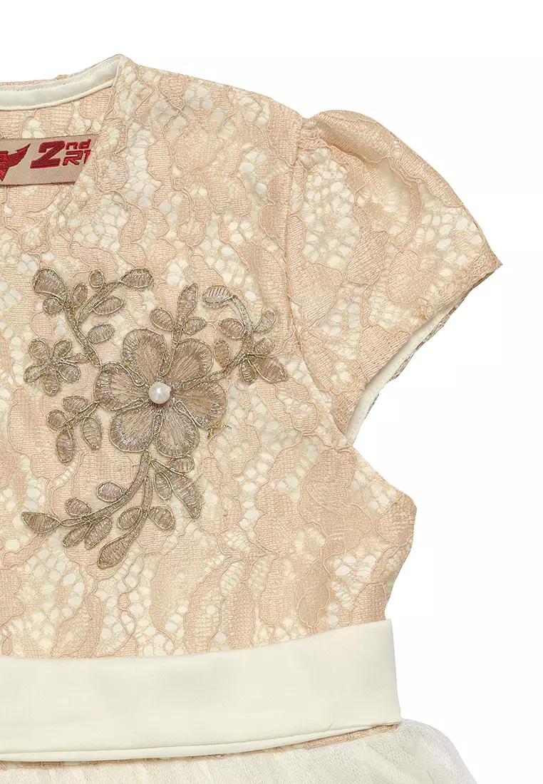 Dress Anak Perempuan Brokat Tile Cream - CUTE