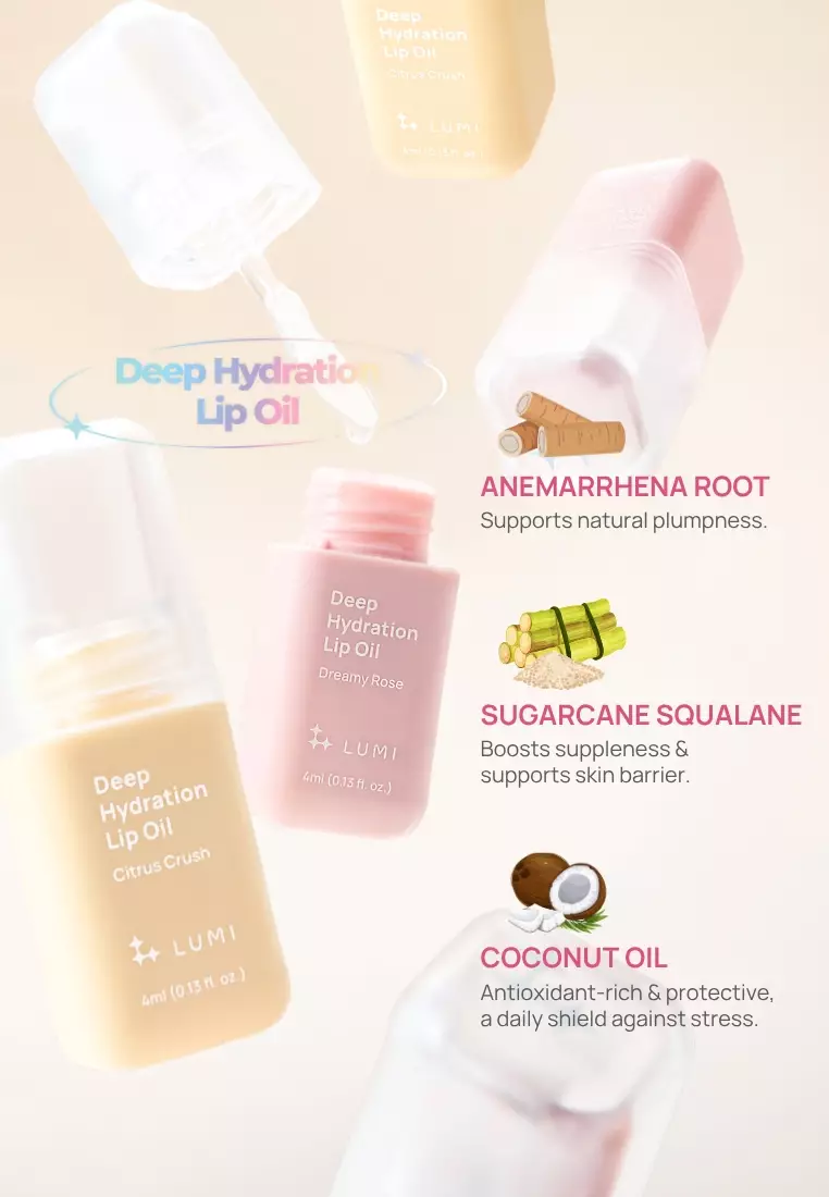 LUMI Deep Hydration Lip Oil - Dreamy Rose