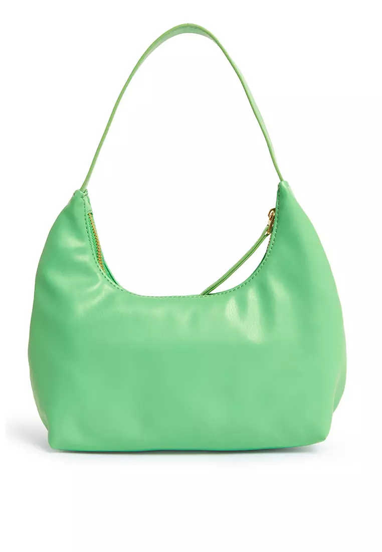 Trendy PU Leather Crescent Shoulder Bag - Slouchy Hobo Purse For Women, Crossbody Tote With Retro Soft Design