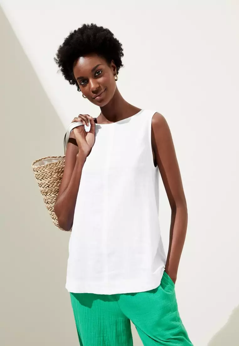 Marks and spencer white vest hotsell