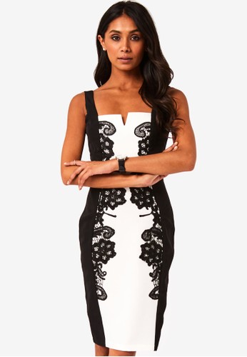 Jual Paper Dolls Trim Illusion Dress Original Zalora Indonesia