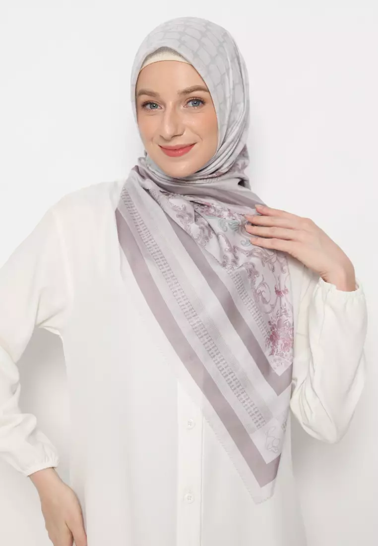 Sofia Classic Voal Scarf in Nude Purple By Brilliant Girl Warna NUDEPURPLE