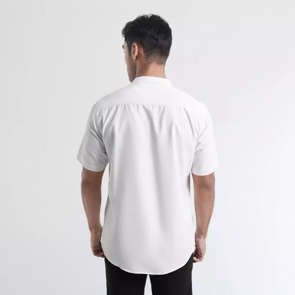 Platini Kemeja Koko Pria Lengan Pendek Polyester White 931407 