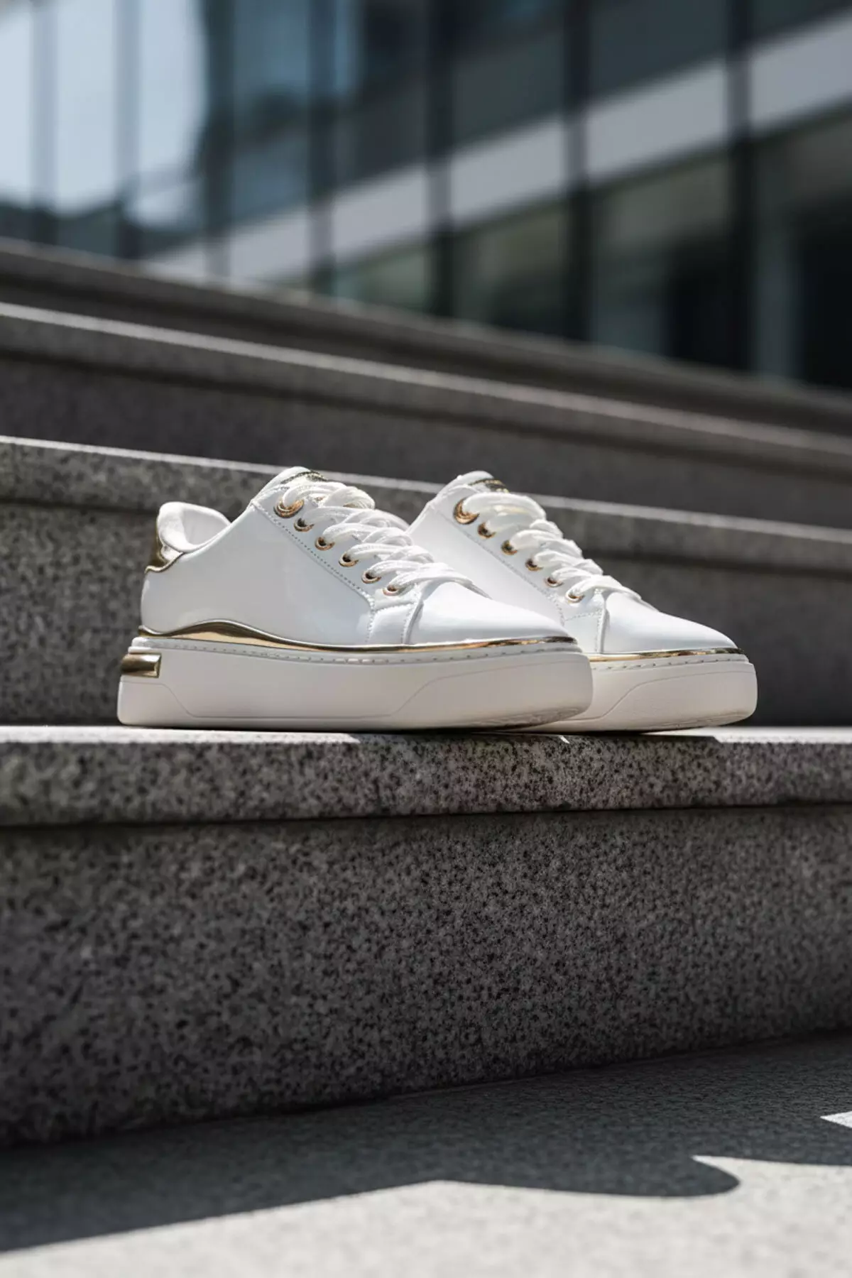 White Patent Leather Women'S Sneaker 20810